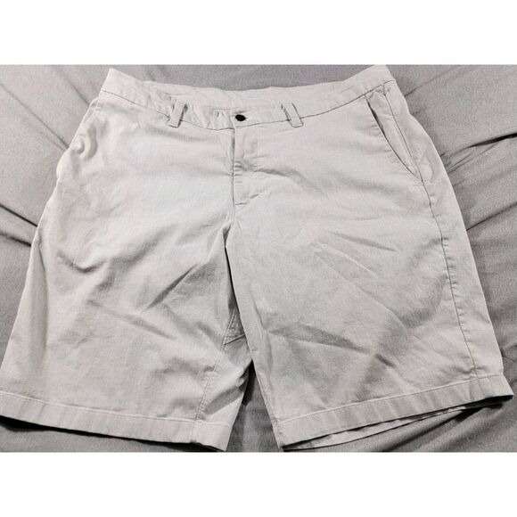 Lululemon Shorts Men's‎ Size 38x10 Gray Commission Short Relaxed Qwick Oxford - Picture 1 of 9